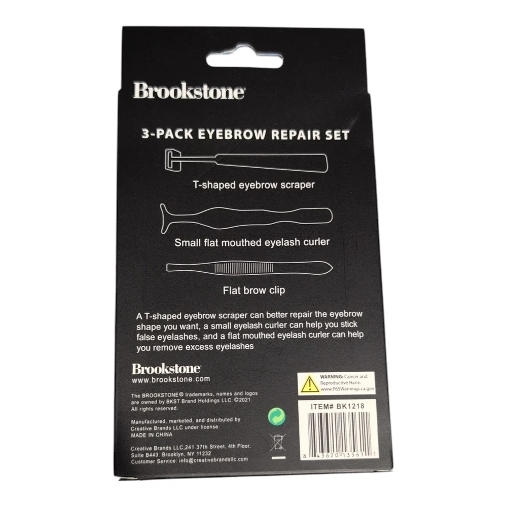 Brookstone Black Eyebrow Grooming Kit
